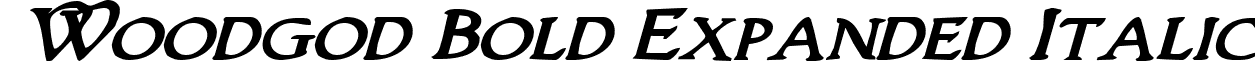 Woodgod Bold Expanded Italic font - woodgodboldexpandital.ttf