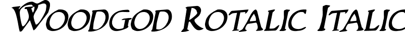 Woodgod Rotalic Italic font - woodgodrotal.ttf
