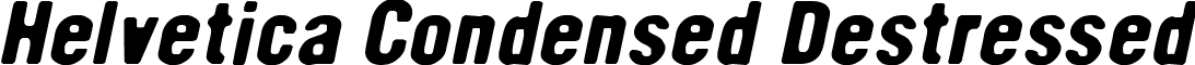 Helvetica Condensed Destressed font - HELVETCD.ttf