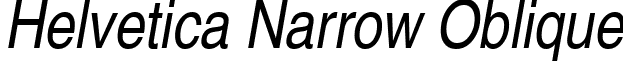 Helvetica Narrow Oblique font - HELR48W.ttf