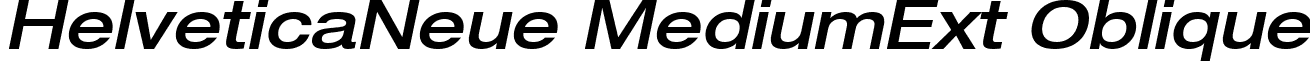 HelveticaNeue MediumExt Oblique font - HelveticaMedExtObl.ttf