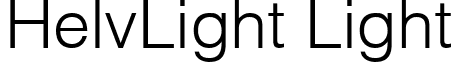 HelvLight Light font - HelvLight-Normal.ttf