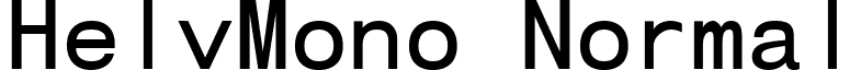 HelvMono Normal font - HelveticaMono.ttf