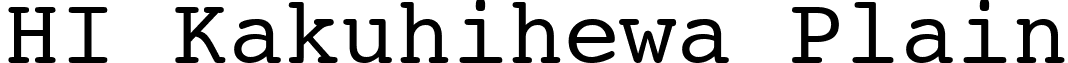 HI Kakuhihewa Plain font - HI Kakuhihewa  Plain.ttf