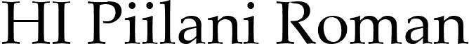 HI Piilani Roman font - HIPiilaniRoman.ttf