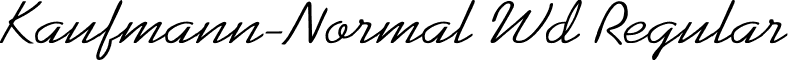 Kaufmann-Normal Wd Regular font - kaufman.ttf