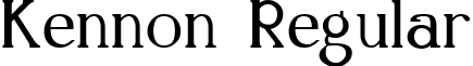 Kennon Regular font - KennonRegular.ttf