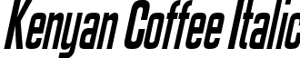 Kenyan Coffee Italic font - KenyanCoffeeItalic.ttf