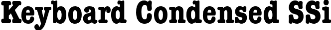 Keyboard Condensed SSi font - KeyboardCondensedSSiBoldCondensed.ttf