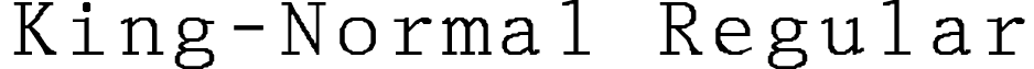 King-Normal Regular font - King-Normal.ttf