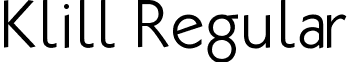 Klill Regular font - Klill-Light.ttf