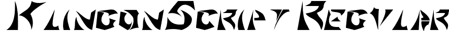 KlingonScript Regular font - KLSCRIPT.ttf
