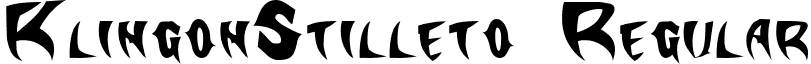 KlingonStilleto Regular font - KLSTILLE.ttf