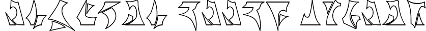 Klinzhai Hollow Regular font - KLINZHOL.ttf