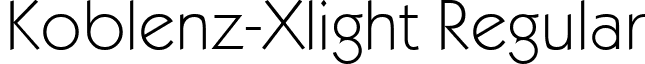 Koblenz-Xlight Regular font - Koblenz-Xlight.ttf