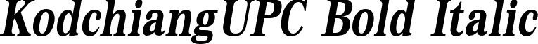 KodchiangUPC Bold Italic font - KodchiangUPCBoldItalic.ttf