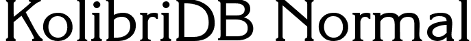 KolibriDB Normal font - KolibriDBNormal.ttf