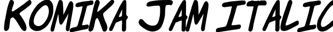 Komika Jam Italic font - KOMIKJI.ttf