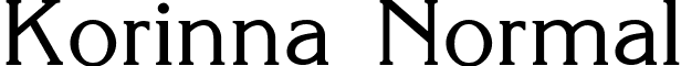 Korinna Normal font - KORIN26.ttf