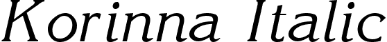 Korinna Italic font - KORIN_I.ttf