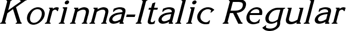 Korinna-Italic Regular font - KORINN_I.ttf