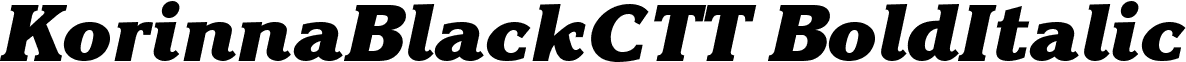 KorinnaBlackCTT BoldItalic font - KRN96__C.ttf