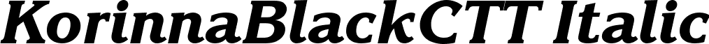 KorinnaBlackCTT Italic font - KorinnaBlackCTT Italic.ttf
