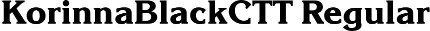 KorinnaBlackCTT Regular font - KRN85__C.ttf