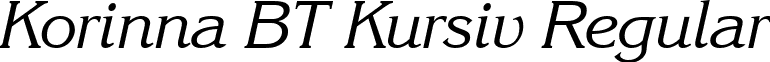 Korinna BT Kursiv Regular font - korinani.ttf