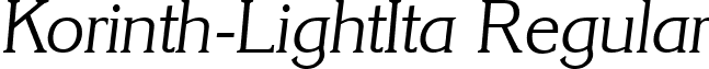 Korinth-LightIta Regular font - Korinth-LightIta.ttf