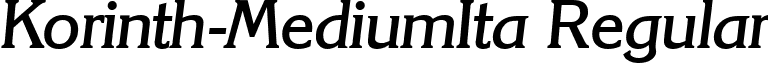 Korinth-MediumIta Regular font - Korinth-MediumIta.ttf