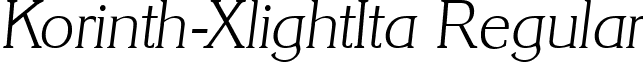 Korinth-XlightIta Regular font - Korinth-XlightIta.ttf