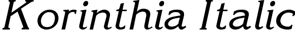 Korinthia Italic font - KorinthiaItalic.ttf