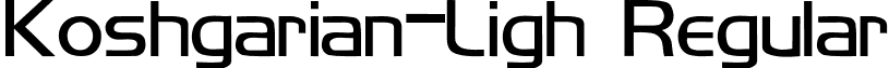 Koshgarian-Ligh Regular font - koshgar1.ttf