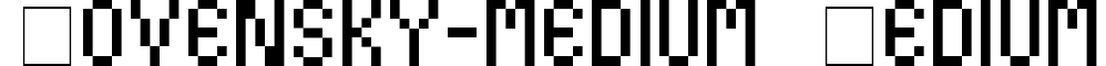 Kovensky-medium Medium font - KovenskymediumMedium.ttf