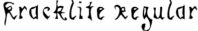 Kracklite Regular font - Kracklite.ttf