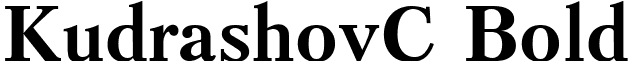 KudrashovC Bold font - KDR65__C.ttf