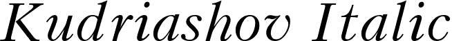 Kudriashov Italic font - KUDRIAS3.ttf