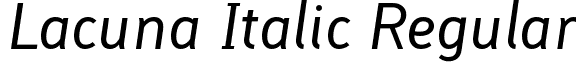 Lacuna Italic Regular font - LACUI___.ttf