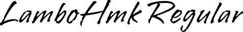 LamboHmk Regular font - LAMBOHMK.ttf