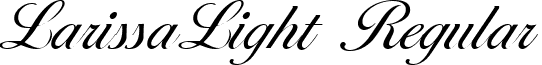 LarissaLight Regular font - larissl.ttf