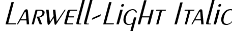 Larwell-Light Italic font - larwelli.ttf