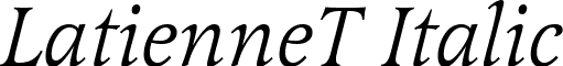 LatienneT Italic font - LatienneTItalic.ttf