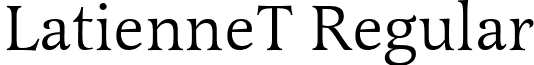 LatienneT Regular font - LatienneT.ttf