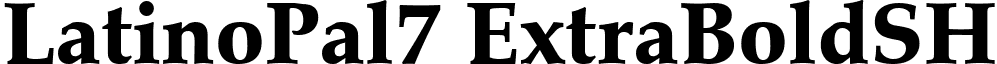 LatinoPal7 ExtraBoldSH font - LAPEBSH_.ttf