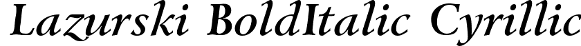 Lazurski BoldItalic Cyrillic font - LZR4.ttf