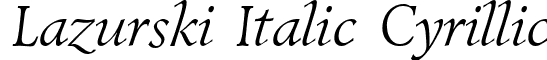 Lazurski Italic Cyrillic font - LZR2.ttf