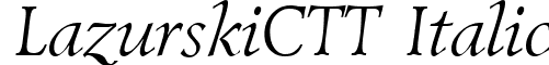 LazurskiCTT Italic font - LazurskiCTT Italic.ttf