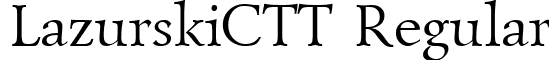 LazurskiCTT Regular font - LZR45__C.ttf