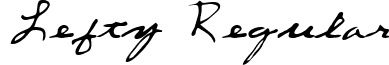 Lefty Regular font - LeftyRegular.ttf